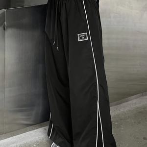 TEMU 여성용 스타일리시한 보라색 캐주얼 팬츠, 지퍼 포켓 포함 - 휴가, 올시즌 착용, 일본-한국 패션, 캐주얼 착용 팬츠|지퍼 팬츠|섬유