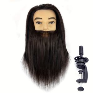 TEMU 100% 합성 모발이 포함된 Simnient 가발 헤드 스탠드 세트, 남녀 공용 성인용 마네킹 트레이닝 헤드 - 미용 및 미용 학교 연습용 - 이발 및 스타일링 디자인용 헤어스타일리스트 모델