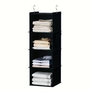 TEMU 1개 대용량 대나무 칩 행거 정리백 - 공간절약형 대용량 수납, 사이드 포켓 & 걸이 후크 포함, 세탁 가능한 수축 방지 옷/신발/빨래 건조백, 옷장, 침대 밑, 홈 정리용 (대나무)