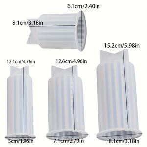 TEMU 레진 주조 몰드 LEQU 4개 세트 혼합 기하학적 모양 디자인 실리콘 캔들 몰드, 레진 주조 캔들 장식, DIY 캔들 만들기, 비누 공예, 홈 데코 선물에 적합