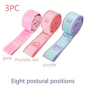 TEMU 3pcs 탄성 밴드 세트, 번호가 있는 저항 밴드, 요가 풀 밴드, 스트레칭 발레 밴드, 다중 루프 조절 가능한 운동 밴드, 다기능 요가 및 저항 밴드, 휴대용 유연성 및 강도 트레이너, 초보자에게 적합한 홈 피트니스