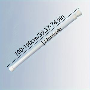 TEMU 설치 시 드릴링이 필요 없는 다용도 텔레스코픽 로드입니다. 욕실, 주방, 창틀, 발코니 및 거실에서 사용하기에 이상적입니다. 도어 커튼 로드, 일반 커튼 로드, 옷장 지지대 또는 건조대로 사용할 수 있습니다.