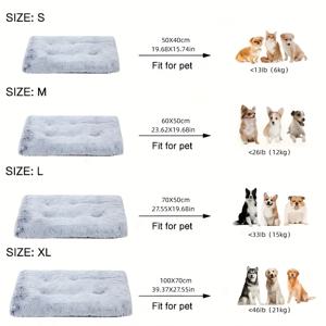 TEMU 특대형 가을/겨울 애견 매트리스, 애견 소파 강아지 침대 고양이 침대, 부드럽고 따뜻하며 편안함, 소형견부터 대형견 품종 및 고양이 침대에 적합, 4가지 사이즈로 제공, 할로윈/크리스마스 선물로 완벽.