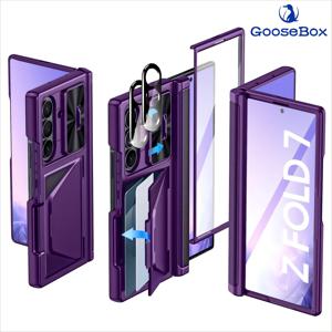 TEMU 삼성 Z Fold 7용 케이스, 두 개의 카메라 렌즈 보호 필름, 카드 홀더, 내장 렌즈 커버, 힌지 보호, 스크린 프로텍터 포함. 충격 방지 지갑 케이스로 디자인된 삼성 Z Fold 7 폰 케이스, 폰 커버, 폰 케이스, 케이스