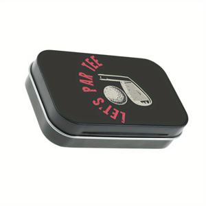 TEMU 1개 골프 테마 메탈 팩 (Let'S Par Tee 디자인) - 골프공, 티 & 장비 보관용 튼튼한 철제 사각 상자, 골프 토너먼트, 선물, 여행 & 장식, 토너먼트 조직, 장식 정리함에 적합