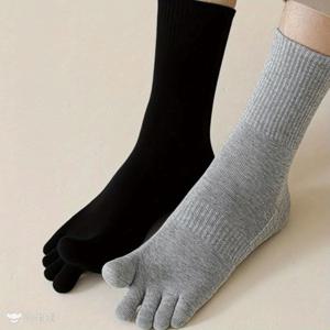 TEMU 여성용 발가락 분리 양말 2켤레 - 5자 마사지 쿠션 아치 & 뒤꿈치 지지, 통기성 좋은 중간 발목 운동 양말 (아치 쿠션 포함), 여성, 튼튼한 구조, 편안한 착용감, 여성 신발, 여성 스포츠 신발