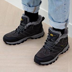 TEMU 극강보온 에보니 멀티 방한화 작업화 털 방한화 겨울 작업화 남성용 작업화 워킹화