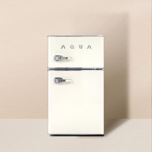 TEMU 하이얼 미드센츄리모던 레트로 소형 미니 냉장고 82L 3D크롬로고_방문설치_ART82MDCLI