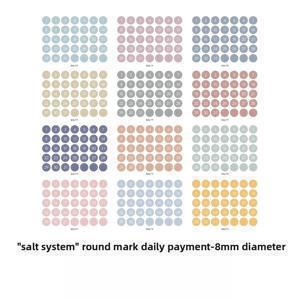 TEMU 12매 세트 날짜 색인 스티커 - 무광 마감, 색상 코드 구획이 있는 자체 접착식 원형 숫자 & 글자 스티커 (1-31), 혼합 색상 (빨강, 초록, 노랑, 보라, 분홍, 갈색, 주황, 터키석, 청록색, 네이비, 다크, 라이트, 다크 그린)
