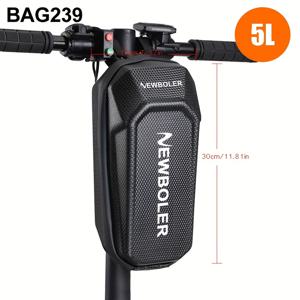 TEMU NEWBOLER 블랙 자전거 핸들바그 - 전화 홀더 포함, 내구성 있는 폴리에스터, 조절 가능한 스트랩, 자전거 액세서리 및 도구를 위한 다중 컴파트먼트, 안전한 보관 솔루션, 자전거 장비, 세련된 디자인, 튼튼한 구조|전기자전거|전기스쿠터