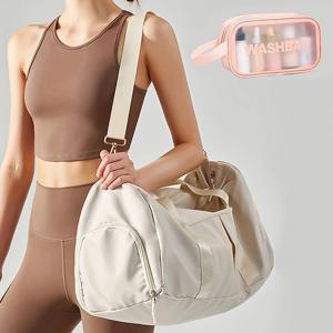 TEMU 2개 주말/오버나이트/휴가 여행 더플백, 넉넉한 사이즈의 헬스 요가 가방, 건식/습식 분리 기능이 있는 기내 반입 핸드백, 비즈니스 여행 및 휴가용 신발 수납 공간이 있는 다용도 대용량 캐주얼 숄더백