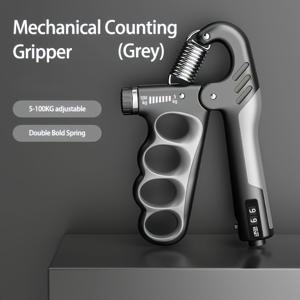 TEMU 조절 가능한 휴대용 그립 강화기 - 카운터 기능 포함, 손목 및 손 트레이너, 피트니스, 재활, 손 강화용, 스프링 메커니즘, 다섯 손가락 그립 장치 (근력 훈련)