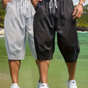 TEMU 플러스 사이즈 남성용 작업복 반바지 투피스 세트