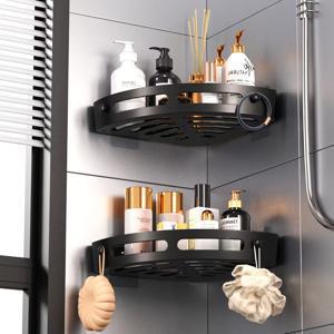 TEMU 2개 세트 코너 샤워 캐디 - 드릴 없는 접착식 욕실 수납 선반, 샴푸 및 필수품용 벽걸이 정리대