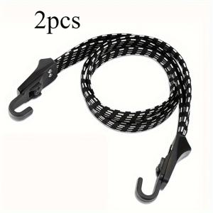 TEMU 후크가 있는 튼튼한 조절식 자전거 스트랩 2개 세트. 초고강도 라텍스 번지 코드로 제작되었으며, 로드, 산악 자전거 및 통근 자전거에 짐과 장비를 안전하게 부착하는 데 이상적입니다. 검은색으로 사용 및 설치 가능.