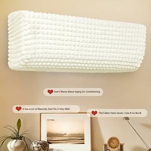 TEMU 1 신축성있는 밴드 벽걸이 에어컨 보호 커버 - 전체 랩 디자인, 전원 필요 없음, 향상된 편안함과 내구성 혜택으로 실내 사용에 완벽함|이동식에어컨|에어컨실외기커버|이동형에어컨