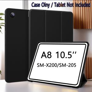 TEMU 삼성 갤럭시 Tab A8 10.5 2021 SM-X200 SM-X205 X200 X205용 자이어 소프트 합성 인조 가죽 케이스, 자석 플립 스마트 커버, 접이식, 일상 사용을 위한 향상된 보호 기능, 자석 케이스