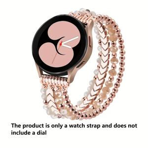 TEMU 20mm 핸드메이드 스트랩 - 통기성 디자인, 삼성 & 피트빗 호환, 업무·파티·스포츠용 스타일리시 액세서리, 여성을 위한 완벽한 선물, 파티 밴드, 스포츠 워치밴드, 패션 밴드, 우아한 손목띠, 가벼운 소재, 레진 비즈, 스마트워치 밴드, 활동적인 라이프스타일, 여성 패션