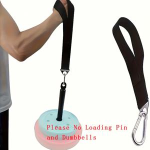 TEMU 후크가 있는 팔부기 훈련 스트랩 | 튼튼한 철재로 제작 | 케이블 머신 및 자유 무게 리프팅에 적합 | 안전한 이중 삼각 버클 특징 | 피트니스 애호가, 헬스 스트랩에 적합 | 로딩 핀 또는 덤벨은 포함되어 있지 않습니다.|덤벨|아령