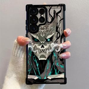 TEMU 갤럭시 S25 S24 S23 S22 S21 FE 울트라 플러스 4G 5G용 충격방지 투명 소프트 백 커버 일본 애니메이션 몬스터 넘버 8 폰 케이스