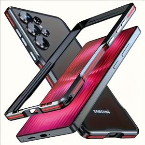 TEMU 삼성 S25 울트라용 두꺼운 메탈 폰 케이스. 충격 방지 기능과 열 방지를 위한 창의적인 디자인, 강력한 보호력과 독특한 스타일을 제공합니다.