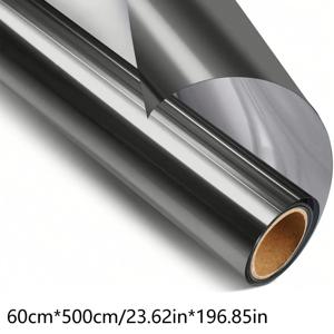 TEMU 다용도 사이즈 단방향 거울 윈도우 필름 롤, 사생활 보호 및 햇빛 차단, 열 제어 반사 윈도우 사생활 보호 필름, 가정 및 사무실에 적합한 자가 접착식 윈도우 틴트