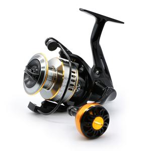 TEMU 1개 Rooblinos HE 메탈 스피닝 휠 휴대용 접이식 핸들 와이어 컵 대형 파워 담수 범용 스피닝 릴