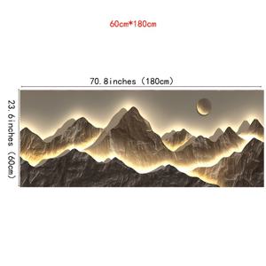 TEMU 2D 플랫 원피스, 2D 일러스트, 스타일, 모던 추상 아트, 산 풍경, 네온 조명, 자연 풍경, 북유럽 포스터, 홈 데코, 프레임리스!