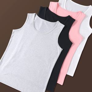 TEMU 여성용 베이직 조끼 4pcs - 멀티기능 스트랩탑 & 신축성 있는 통기성 캐미솔 (화이트/핑크/블랙/그레이) | 민소매 레이어링 상의, 속옷 & 이너웨어 | 패딩없음, 심플한 데일리와 특별한 날을 위한 아웃핏 | 수작업세탁 가능, 캐주얼부터 포멀까지 다양하게 활용 가능한
