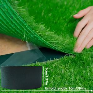 TEMU 자체 접착식 인조 잔디 접합 테이프, 부직포 강력 접착제, 축구장 및 정원 잔디밭을 위해 특별히 설계됨, 내마모성 및 노화 방지, 깊은 녹색.