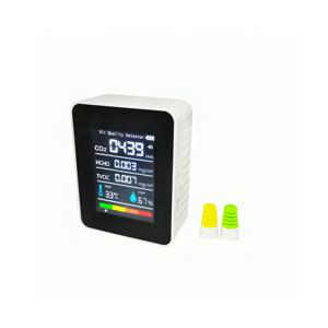 TEMU 2개 (제품 박스 내 아이템 수), 휴대용 공기 질 모니터 - 이산화탄소(CO2), HCHO 감지기, USB 충전식, 가정, 사무실, 학교, 호텔, 차량용 공기 질 테스터 크리스마스 선물 (온도/습도 약간의 편차)