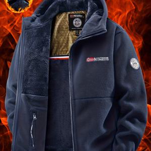 TEMU 남성용 풀집업 겨울 재킷, 풀집업 클로저, 풀집업 앞면 & 지퍼 포켓 - 강력한 단열 코트, 추운 날씨용, 두꺼운 남성용 겨울 재킷, 남성용 겨울 옷, 여성용 겨울 재킷