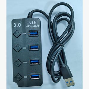 TEMU 모양 4포트 어댑터가 있는 USB 3.0 허브. 독립 스위치 및 LED 표시등이 특징이며, 케이블 길이는 1.2미터입니다. 노트북, 컴퓨터, Surface Pro, PS4/5, 플래시 드라이브, 외장 하드 드라이브, 마우스, 키보드에 적합합니다.|태블릿PC