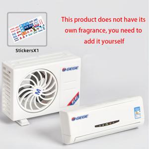 TEMU 창의적인 차량 에어컨 모형 세트 (에어컨, 실외기, 스티커 포함), 무향, 차량 콘솔 장식용 디자인, 데스크탑 미니어처 풍경 장식품, 홈 장식