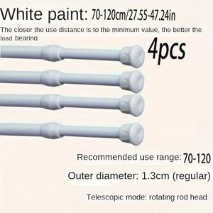 TEMU 4개 세트 FEPK 텔레스코픽 텐션 로드 - 헤비듀티 접이식 창문 안전 바리어, 욕실 캐비닛, 샤워실, 안전 바에 적합 - 간편 설치, 공구/전원 불필요, 철제 폴