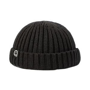 TEMU 한국 스타일 슬라우치 비니 모자 - 케이블 디자인, 겨울용 보온 아이코닉 로고 패치 (로고 없음), 베이지/블랙/그레이/네이비 - 추운 날씨에 적합한 부드러운 스컬, 캐주얼 & 포멀 스타일링에 다용도, 따뜻한 겨울 모자