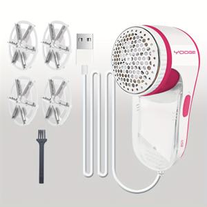 TEMU 4-in-1 USB 전원 고속 전기 플리스 트리머 (4-in-1 멀티 블레이드 시스템, 5V 무선 디자인 & 4-in-1 블레이드 시스템) - 침구, 의류, 가구, 가정 및 상업용 - 남녀 모두를 위한 이상적인 크리스마스 선물, 기모제거, 부풀제거기, 보풀제거기, 충전식 보풀제거기, 충전, 보풀