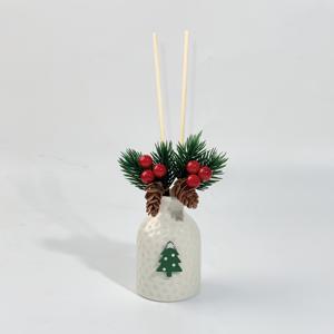 TEMU 크리스마스 향기 디퓨저 병 - 리필 가능한 빈 향기 패드/콘/오일, 벽난로, 테이블탑, 벽난로 선반용 우아한 무취 장식 센터피스 - 에센셜 오일 및 왁스 멜트와 호환 가능