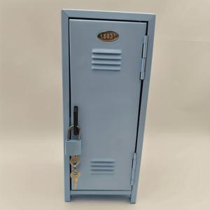 TEMU 열쇠 잠금 장치가 있는 소형 금속 보관 캐비닛 - 블랙, 핑크, 라이트 블루 안전 금고로 제공되며, 책상, 침실 및 홈 오피스 보관에 적합 | 현금, 보석 및 소형 물품 보관에 완벽합니다.