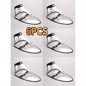 TEMU 6개입 헤비듀티 PVC 미용사 신발 커버 - 내구성 강한 살롱 발 보호대, 미끄럼 방지 헤어 잔여물 방지 부츠 (세탁기 사용 가능, 가벼움, 다양한 사이즈, 이발사, 스타일리스트용)