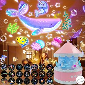 TEMU 별빛 하늘 프로젝터 무드등 | 21-in-1 몰입형 갤럭시 프로젝션 분위기 조성 장치 (생일 선물용)|식탁조명