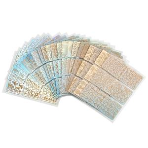 TEMU 12/24매 혼합 레이저 컷아웃 스티커, 네일 스탬핑 플레이트 세트, 네일 아트 속이 빈 스티커, 네일 플레이트 템플릿, 네일 스탬핑 폴리쉬 젤 템플릿, 네일 아트 플레이트 세트