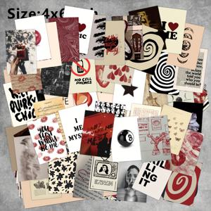 TEMU [2D 플랫] 침실용 빈티지 음악 벽걸이 액자 50개, 레트로 사진 컬라주 키트, 방 장식용 아트 프린트, 빈티지 방 장식 포스터, 벽걸이 액자 장식 포스팅 카드.