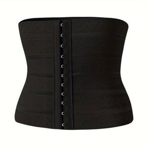 TEMU 싱글팩 - 여성용 블랙 허리 집게 벨트, 복부 감추기 및 허리 쉐이핑 디자인, 여름 바디 쉐이핑 의류, 가볍고...