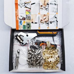 TEMU 100개/200개 10mm 휴대용 그로밋 도구 키트, 3/8인치 아이렛 플라이어, 핸드헬드 아이렛 펀치 플라이어, 천 타프, 방수 천, 배너용 아이렛 키트