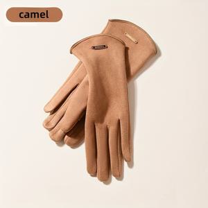 TEMU 1쌍 우아한 캐주얼 따뜻한 장갑, 휴일, 데이트, 오페라, 파티, 결혼식, 해변, 가을/겨울 터치스크린 핑거 장갑