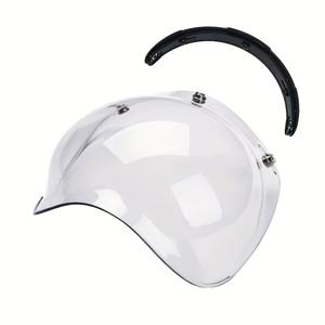 TEMU 바이저 렌즈 - 3점 잠금 시스템이 있는 교체 가능한 버블 쉴드, 라운드 방풍 및 방진 버블 돔 렌즈, 비, 먼지, 꽃가루 차단 - 대부분의 헬멧과 호환 (프레임 미포함)