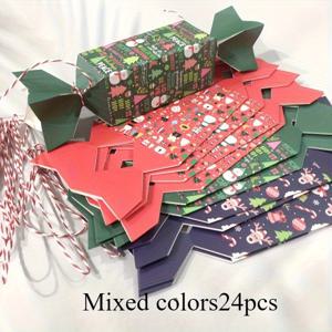 TEMU 24개 세트 포장 박스 - 할로윈과 크리스마스에 적합, 창의적인 선물 포장용 귀여운 파티 용기