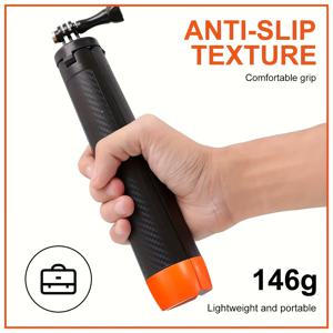 TEMU 액션 카메라용 플로팅 셀카봉 삼각대 | GoPro Hero 13/12/11/10/9/8, DJI Osmo Action 5 Pro/4/3, Insta360 Ace 호환 | 접이식, 기어형 헤드, ABS 소재, 서핑, 다이빙, 수영에 적합