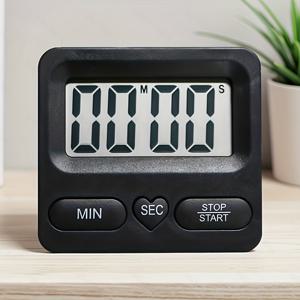 TEMU 대형 LCD 디스플레이, 12시간 시계, 알람 및 메모리 기능이 있는 디지털 주방 타이머 - 내구성이 뛰어난 플라스틱, 배터리 작동 (AAA 배터리 미포함) - 요리, 학습, 사무실에 적합 - 할로윈 & 크리스마스 선물 아이디어, 주방 타이머, 학습 보조 도구